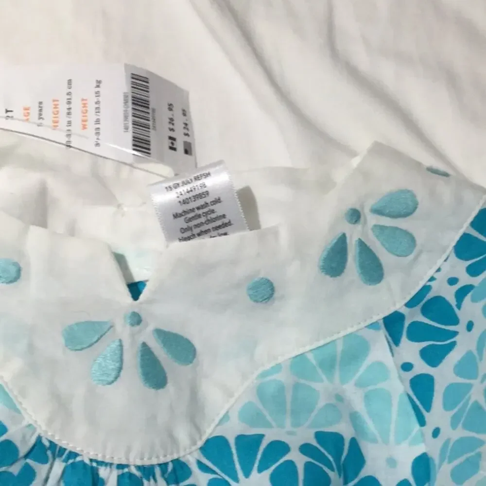 Gymboree 2T turquoise 💯cotton coverup NWT